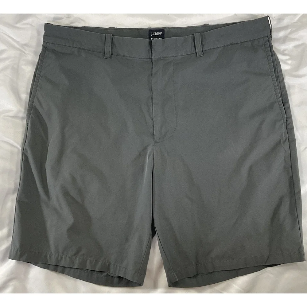 J Crew Golf Shorts Performance Mens Size 36 Gray Polyester Flat Front 232
